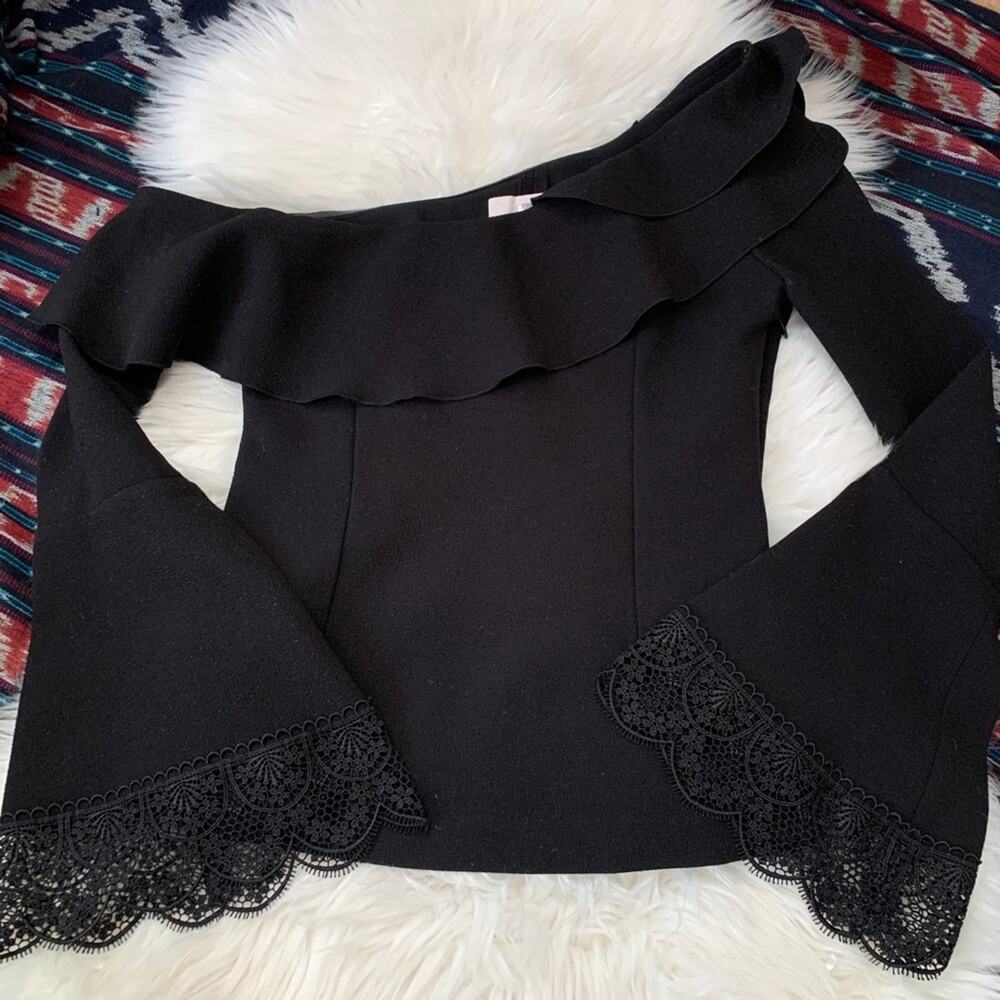 Nicholas Asymmetrical One Shoulder Blouse Top 6 - Picture 3 of 10